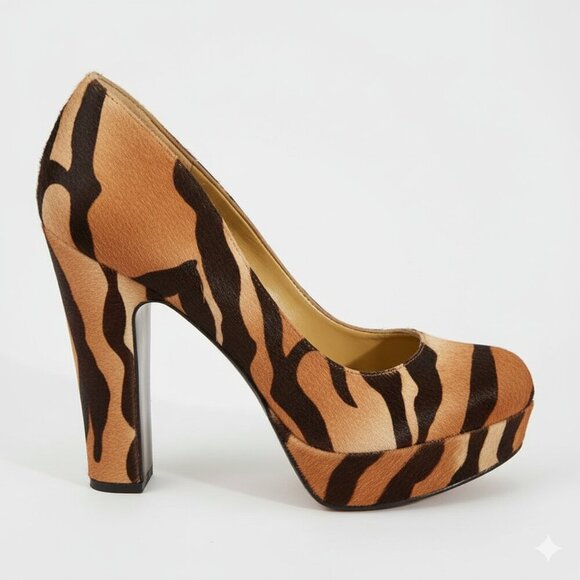 Nine West Drought Animal Print Platform Heels - Picture 1 of 6
